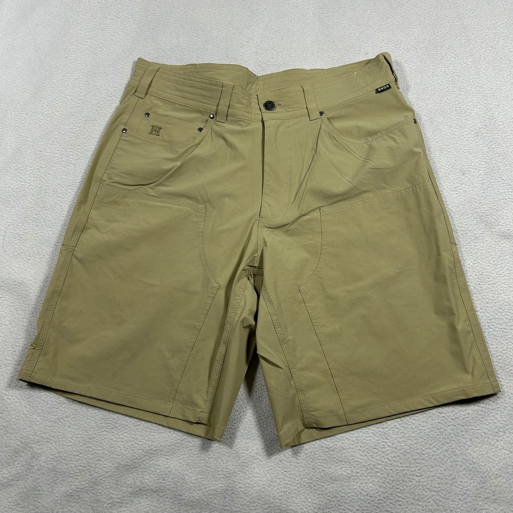 Howler Brothers Horizon Hybrid Shorts Mens 34 Tan Khaki Ripstop Fishing Outdoor